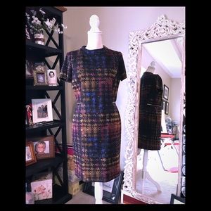 Tahari Short Sleeve Sheath Dress